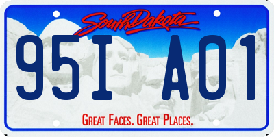 SD license plate 95IA01