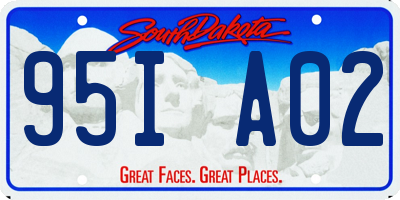 SD license plate 95IA02