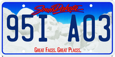SD license plate 95IA03