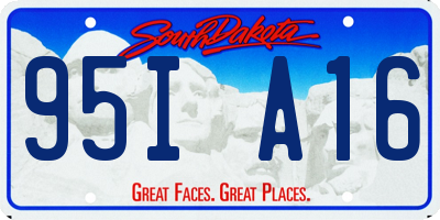 SD license plate 95IA16