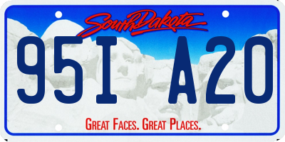 SD license plate 95IA20