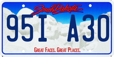 SD license plate 95IA30