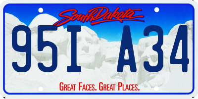 SD license plate 95IA34