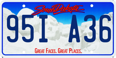 SD license plate 95IA36