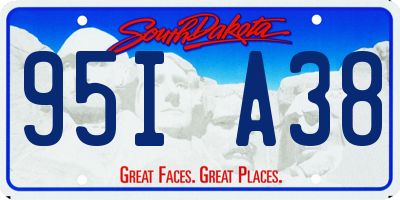 SD license plate 95IA38