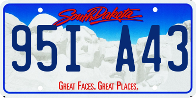 SD license plate 95IA43