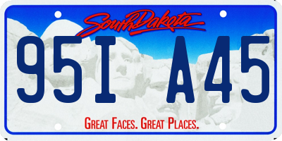 SD license plate 95IA45