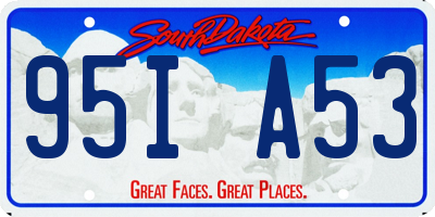 SD license plate 95IA53