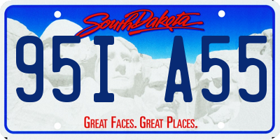 SD license plate 95IA55