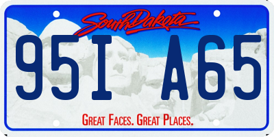 SD license plate 95IA65