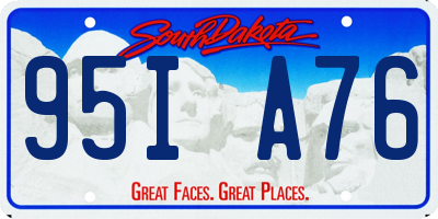 SD license plate 95IA76