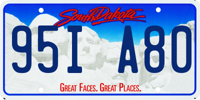 SD license plate 95IA80