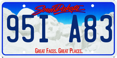 SD license plate 95IA83