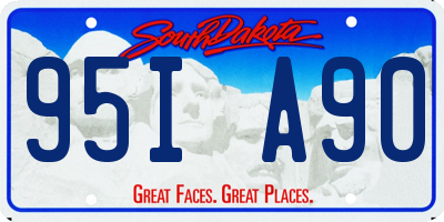 SD license plate 95IA90