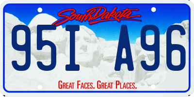 SD license plate 95IA96
