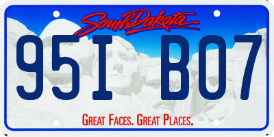SD license plate 95IB07