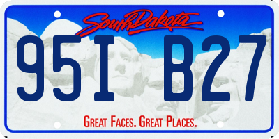 SD license plate 95IB27
