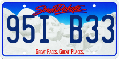 SD license plate 95IB33
