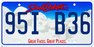 SD license plate 95IB36