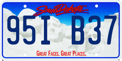SD license plate 95IB37