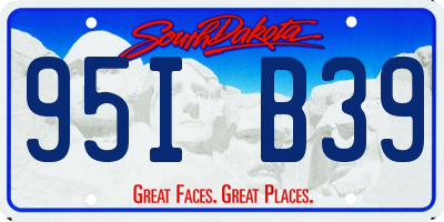 SD license plate 95IB39