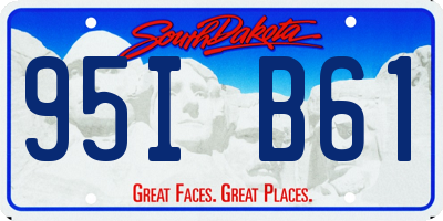 SD license plate 95IB61