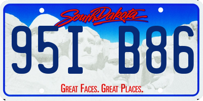SD license plate 95IB86