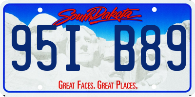 SD license plate 95IB89