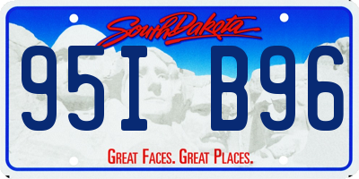 SD license plate 95IB96