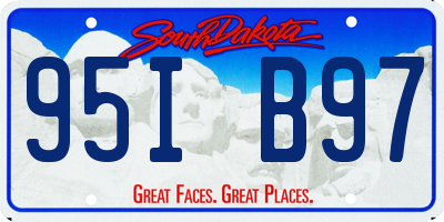 SD license plate 95IB97