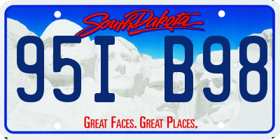 SD license plate 95IB98