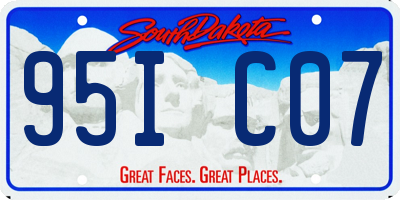 SD license plate 95IC07