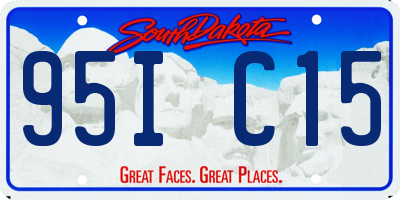 SD license plate 95IC15