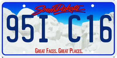 SD license plate 95IC16