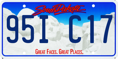 SD license plate 95IC17