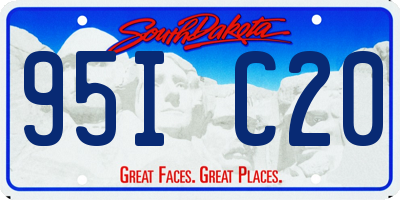 SD license plate 95IC20