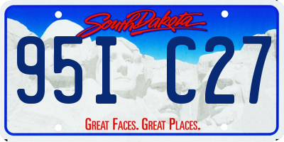 SD license plate 95IC27