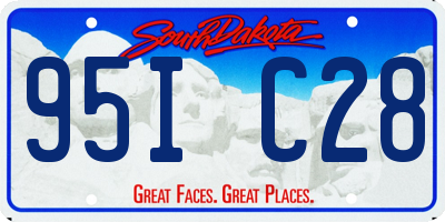 SD license plate 95IC28