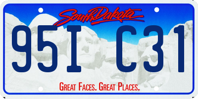 SD license plate 95IC31
