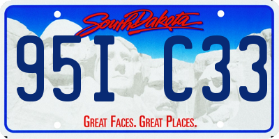SD license plate 95IC33