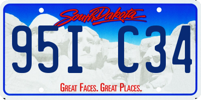 SD license plate 95IC34