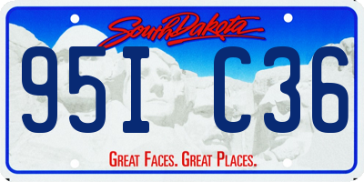 SD license plate 95IC36