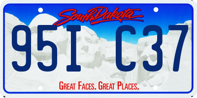SD license plate 95IC37