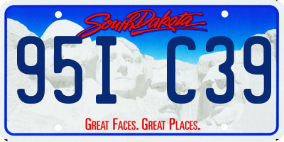 SD license plate 95IC39