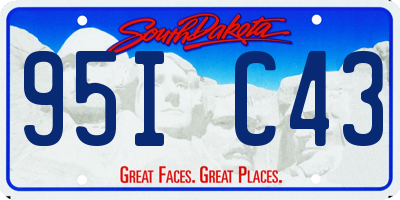 SD license plate 95IC43