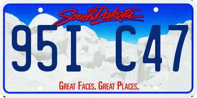 SD license plate 95IC47