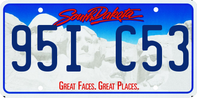 SD license plate 95IC53