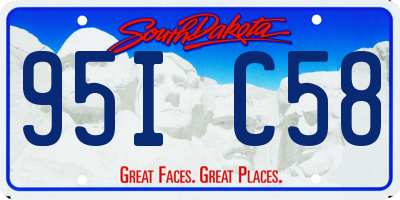 SD license plate 95IC58