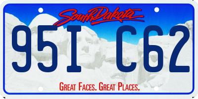 SD license plate 95IC62