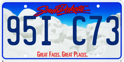 SD license plate 95IC73